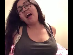 Cute pregnant Mexican, masturbating.