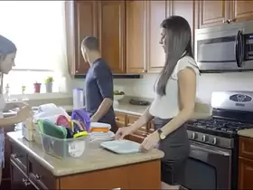 step Daughter Joins In After Catching Fucking Her Boyfriend