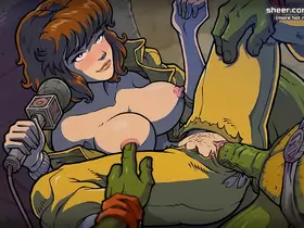 April O'Neil gets her delicious pussy monstrously fucked and cummed inside by the ninja turtles l My sexiest gameplay moments l The Mating Season l Part #2