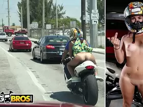 BANGBROS - Big Booty Latin Babe Sophia Steele Rides A Motorcycle & A Cock