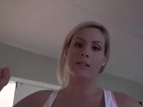 Blonde give a nice blowjob