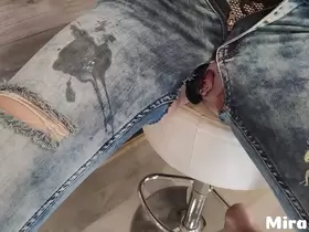 Ripped her jeans and to fuck