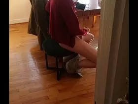 caught him jerking off, I spied on him watching porn till he came
