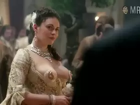 Kimberly Smart nipple dress scene from Outlander the series