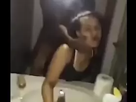 My step cousin Shelly getting fucked in the Bathroom... I knew she was a slut