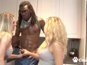 Scarlett Wild and Britney Young Let A Black Man Cum All Over Them