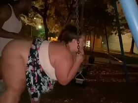 bbw getting fucked at the public park