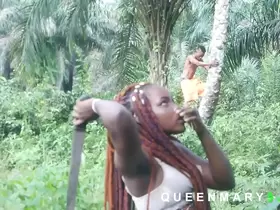 I met her in the bush fetching firewood while I was harvesting Palm fruits, I helped her and she rewarded me with a good fuck